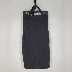 Athleta Black Fitted Halter Mini Dress M